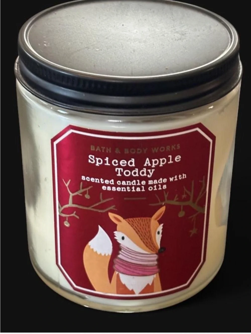 Bath & Body Works Spiced Apple Toddy Soy Candle 7 Oz Camp Collection Holiday